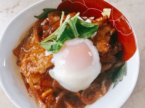 生姜焼き丼温玉のせ★1人ご飯にもぴったり〜6〜